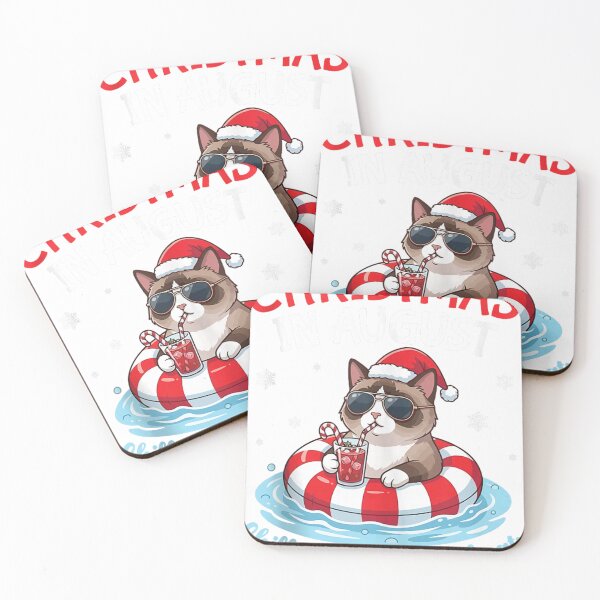 Item preview, Merry Christmas in August Chillin with Cool Snowshoe Cats  designed and sold by LeonPhillip.