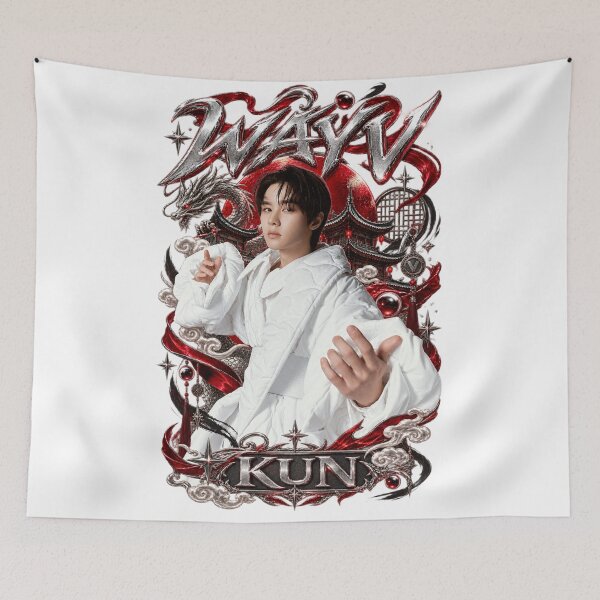 Item preview, Kun WayV Vision Wings Crimson Pagoda Wuxia Illustration designed and sold by Valeree Store.