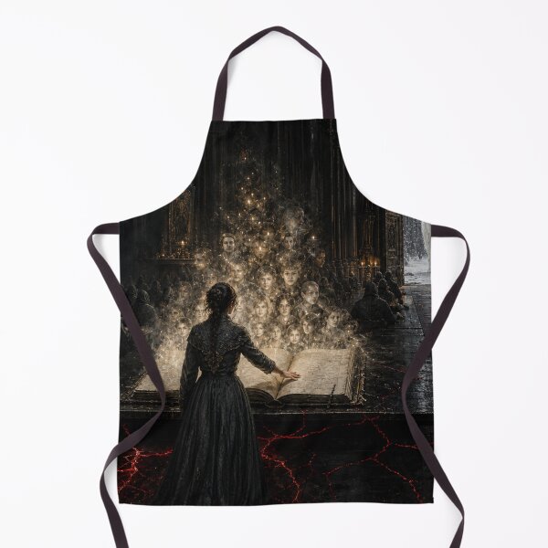 Item preview, White Wolf Cathedral Ledger Gothic Art designed and sold by GeoWhimsy Studio.