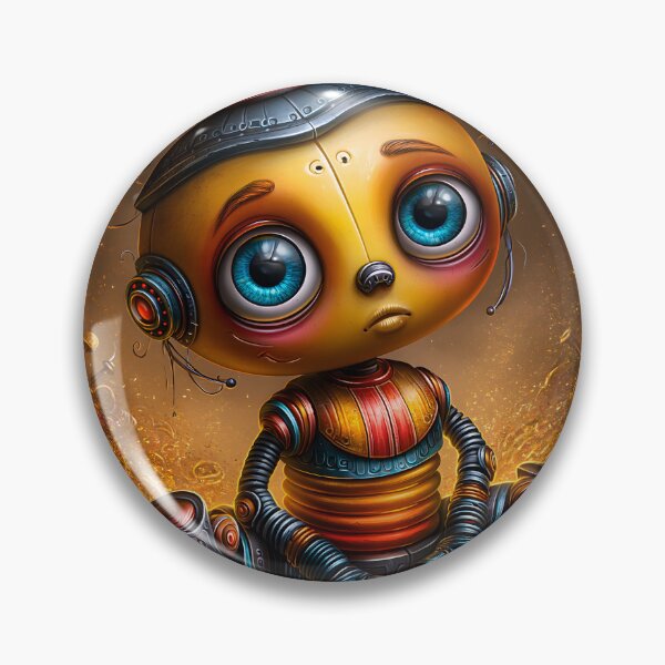 Item preview, Cute Robot Surrounded by Mechanical Parts designed and sold by Artessie.