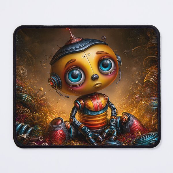 Item preview, Cute Robot Surrounded by Mechanical Parts designed and sold by Artessie.