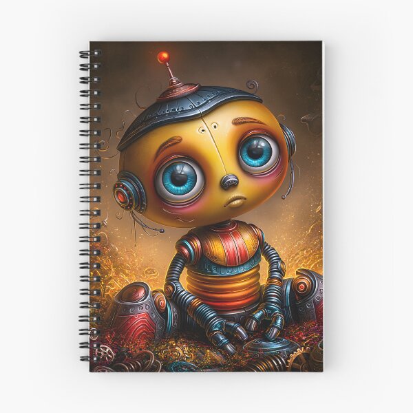 Item preview, Cute Robot Surrounded by Mechanical Parts designed and sold by Artessie.