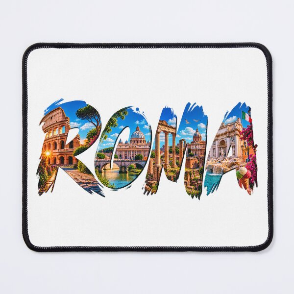 Item preview, Roma City Typography – Iconic Rome Travel Collage designed and sold by YOFANTZ!.