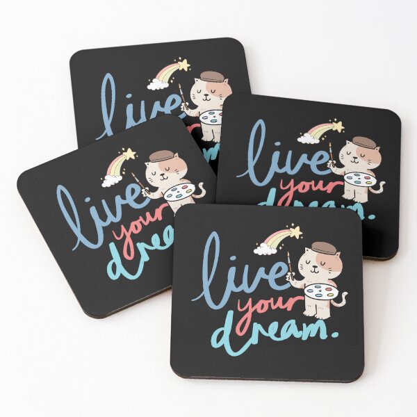 Item preview, Live Your Dream Cat designed and sold by TheBeeKindSpace.