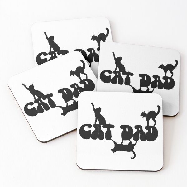 Item preview, Cat Dad Retro Bubbly Font with Cats designed and sold by Dmo3HarkoArt.