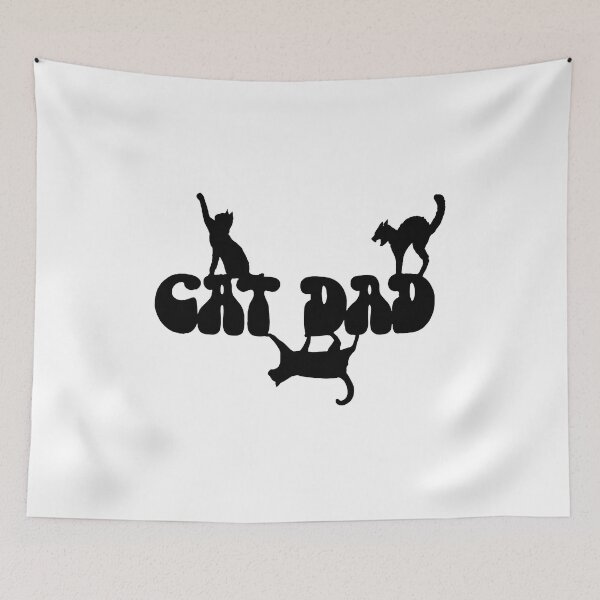 Item preview, Cat Dad Retro Bubbly Font with Cats designed and sold by Dmo3HarkoArt.