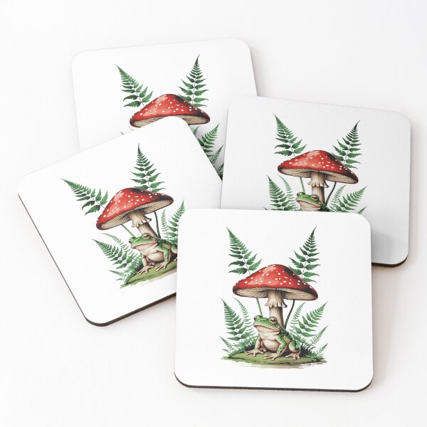 Item preview, Vintage Cottagecore Frog and Mushroom designed and sold by ThreadSignalHQ.
