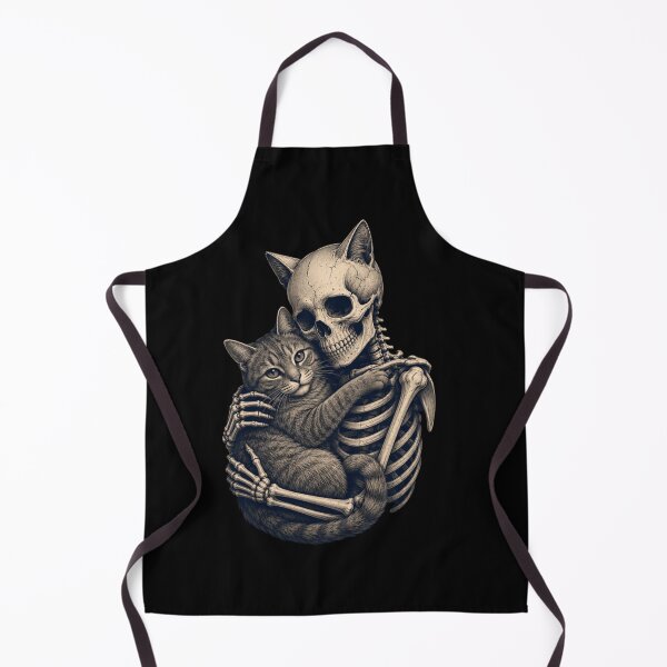 Item preview, Skeleton Hugging Cat Cute Gothic Halloween designed and sold by LeonPhillip.