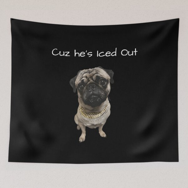 Item preview, Iced Out Pug Funny Shirt designed and sold by LillyCustomTees.