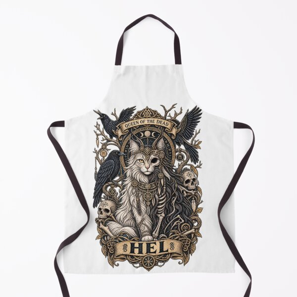 Item preview, Hel Queen of the Dead – Dark Norse Mythology Cat Art designed and sold by ChicClicker.