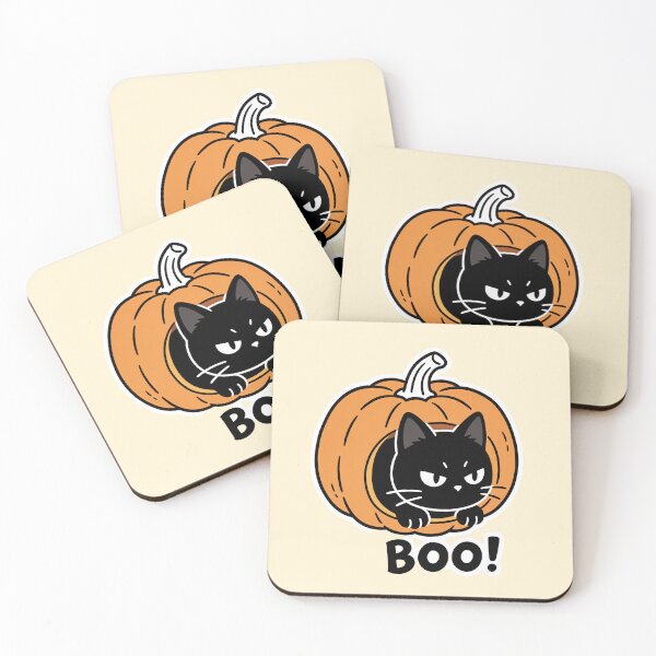 Item preview, Black Cat in Pumpkin BOO Halloween Cute Spooky Design designed and sold by OksArtStudio.