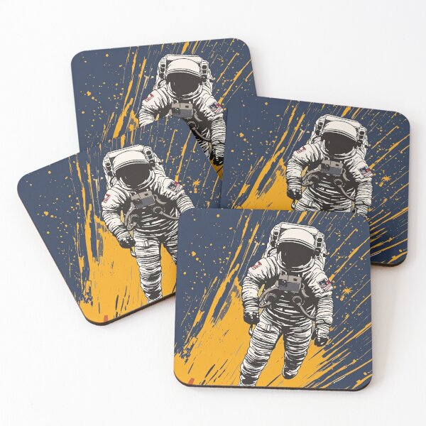 Item preview, Lost Astronaut Space Horror Grunge Special Edition for Dark Textiles designed and sold by Shyla Marsare.