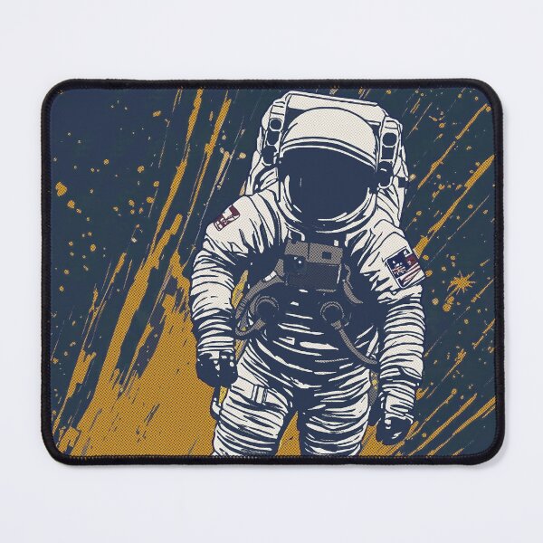 Item preview, Lost Astronaut Space Horror Grunge Special Edition for Dark Textiles designed and sold by Shyla Marsare.