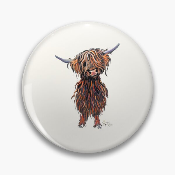 Item preview, Scottish Hairy Highland Cow ' WEE M ' by Shirley Macarthur designed and sold by Shirley MacArthur Art.