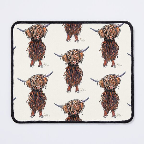 Item preview, Scottish Hairy Highland Cow ' WEE M ' by Shirley Macarthur designed and sold by Shirley MacArthur Art.