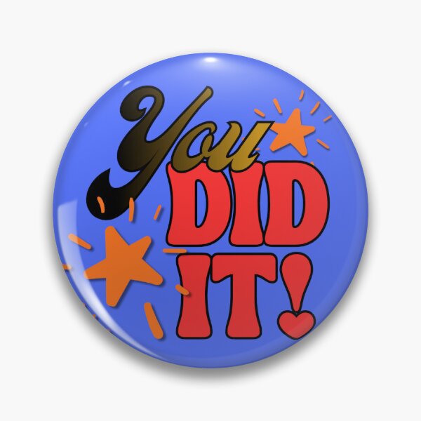 Item preview, Retro Colorful You Did It Circle Sticker designed and sold by VectorPixelWave.