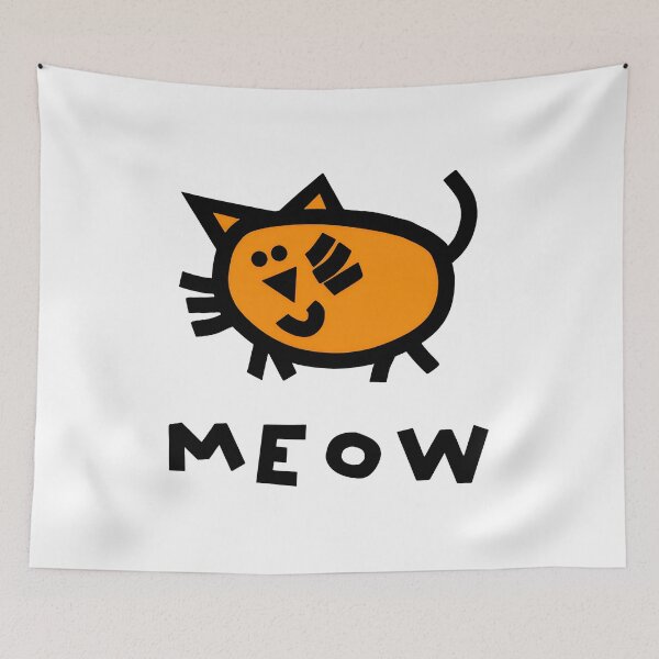 Item preview, Cute Meow Cat Illustration designed and sold by Dmo3HarkoArt.