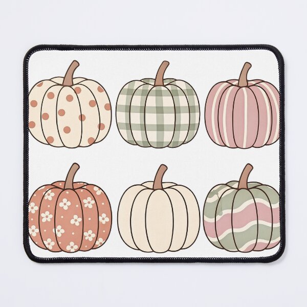 Item preview, Boho Preppy Pumpkin Pattern Grid | Muted Fall Pumpkin Collage designed and sold by MOCH- ART.