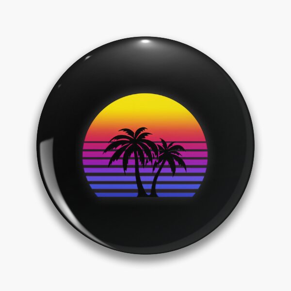 Item preview, Synthwave Sun Palm Trees designed and sold by ParadiM-eadors-.