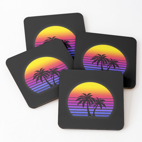 Item preview, Synthwave Sun Palm Trees designed and sold by ParadiM-eadors-.