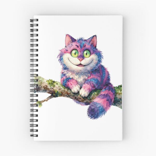 Item preview, Cheshire Cat Grinning on Branch Watercolor Alice in Wonderland Art designed and sold by WildArtIT.
