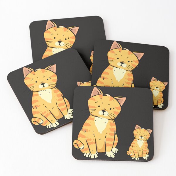 Item preview, Cute Orange Tabby Cat and Kitten Illustration designed and sold by manojbalan1968.