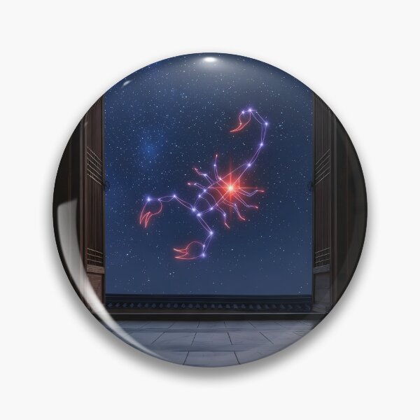 Item preview, Scorpius Constellation over a Traditional Hanok: The Crimson Heart of the Night | Fine Art Print designed and sold by SOOstudio73.