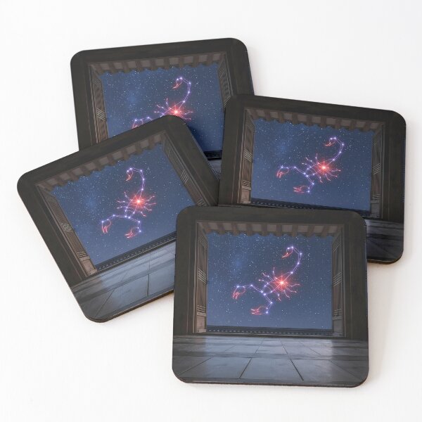 Item preview, Scorpius Constellation over a Traditional Hanok: The Crimson Heart of the Night | Fine Art Print designed and sold by SOOstudio73.