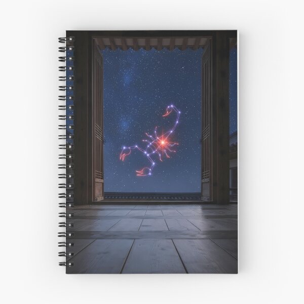 Item preview, Scorpius Constellation over a Traditional Hanok: The Crimson Heart of the Night | Fine Art Print designed and sold by SOOstudio73.