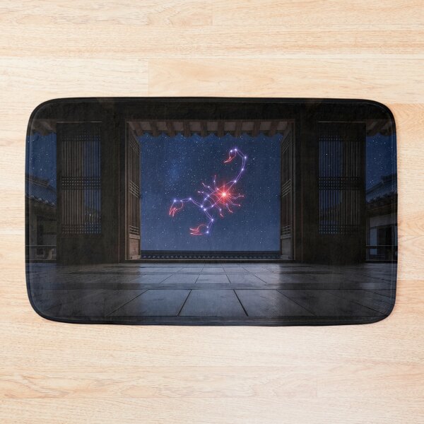 Item preview, Scorpius Constellation over a Traditional Hanok: The Crimson Heart of the Night | Fine Art Print designed and sold by SOOstudio73.