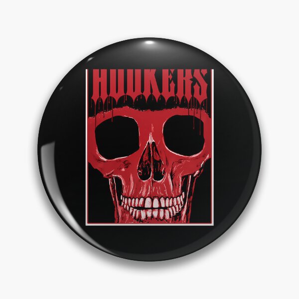 Item preview, Crimson Skull Grimace Under Dripping Gothic Block Lettering designed and sold by HerminaRath.