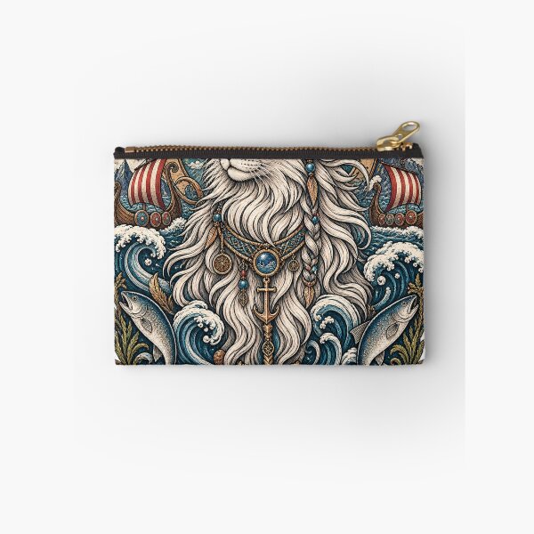 Item preview, Njord Lord of the Sea – Norse Viking Ocean Cat Art designed and sold by ChicClicker.