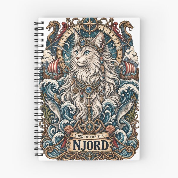 Item preview, Njord Lord of the Sea – Norse Viking Ocean Cat Art designed and sold by ChicClicker.