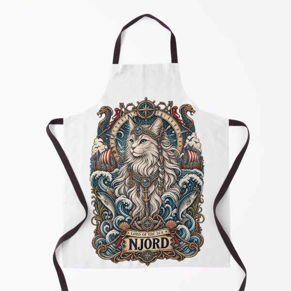 Item preview, Njord Lord of the Sea – Norse Viking Ocean Cat Art designed and sold by ChicClicker.