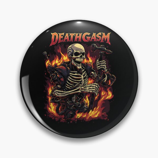 Item preview, Flaming Skeleton Holding Hammer designed and sold by SelenaLesch.