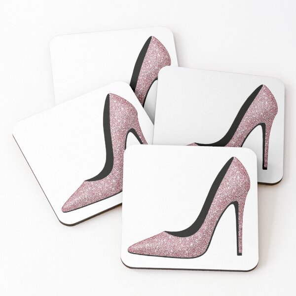 Item preview, Pink glitter high heels - fashion motif designed and sold by Pineapple-Tree.