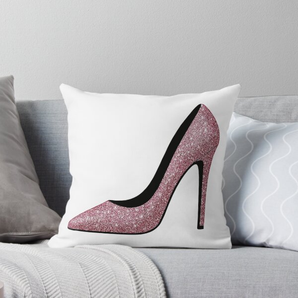 Item preview, Pink glitter high heels - fashion motif designed and sold by Pineapple-Tree.