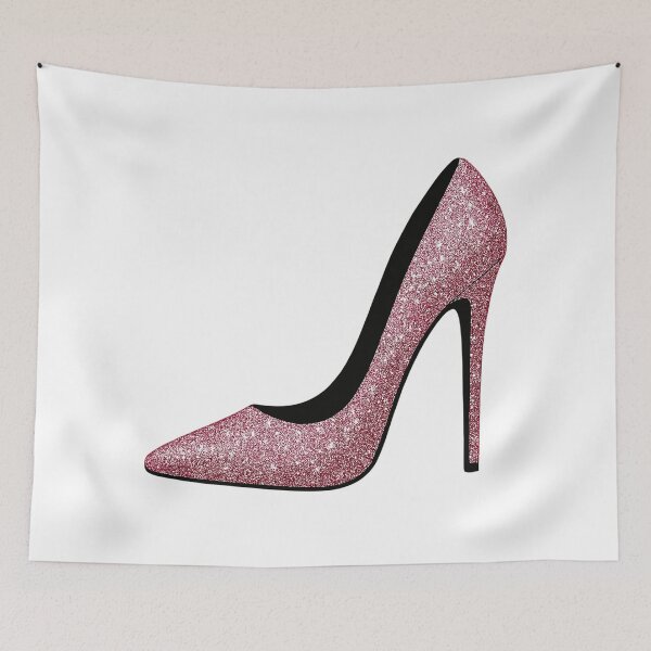 Item preview, Pink glitter high heels - fashion motif designed and sold by Pineapple-Tree.