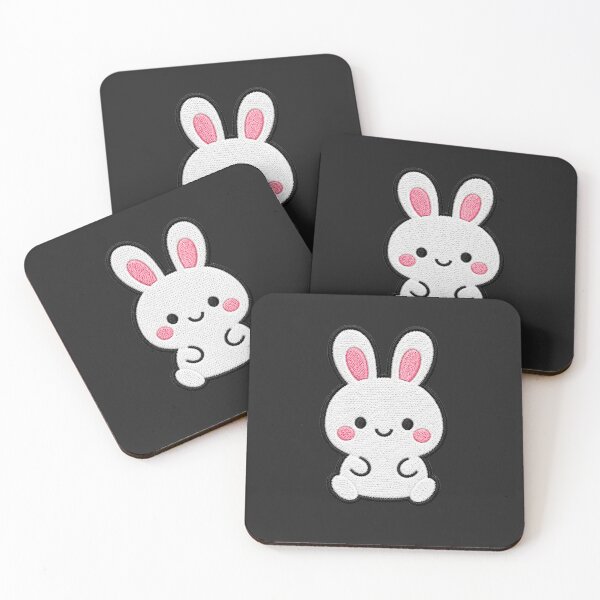 Item preview, Cute Kawaii Bunny Embroidery Patch Illustration designed and sold by ColorSplash123.
