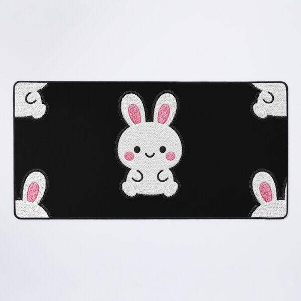 Item preview, Cute Kawaii Bunny Embroidery Patch Illustration designed and sold by ColorSplash123.