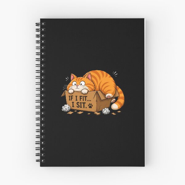 Item preview, Funny Cat If I Fit I Sit Cardboard Box Art designed and sold by Dmo3HarkoArt.
