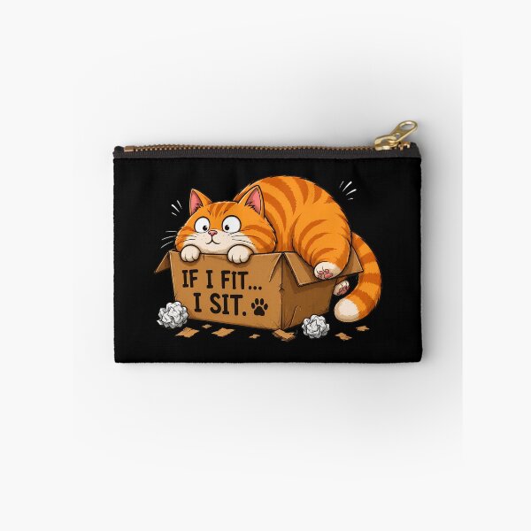 Item preview, Funny Cat If I Fit I Sit Cardboard Box Art designed and sold by Dmo3HarkoArt.