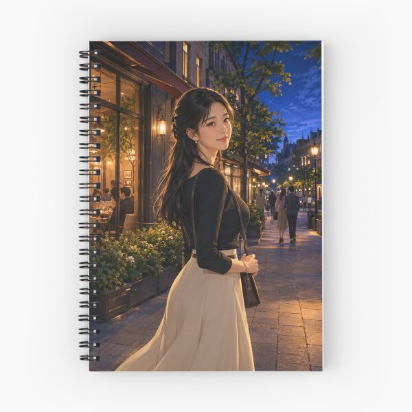 Item preview, Night Lights – An Evening Walk Together designed and sold by SEIMEI2025.