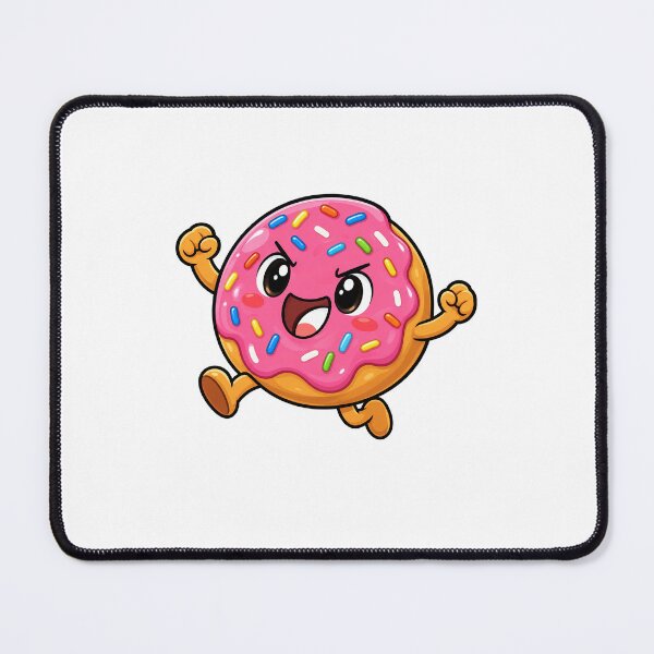 Item preview, Funny Running Pink Sprinkle Donut designed and sold by Creativeworksuk.