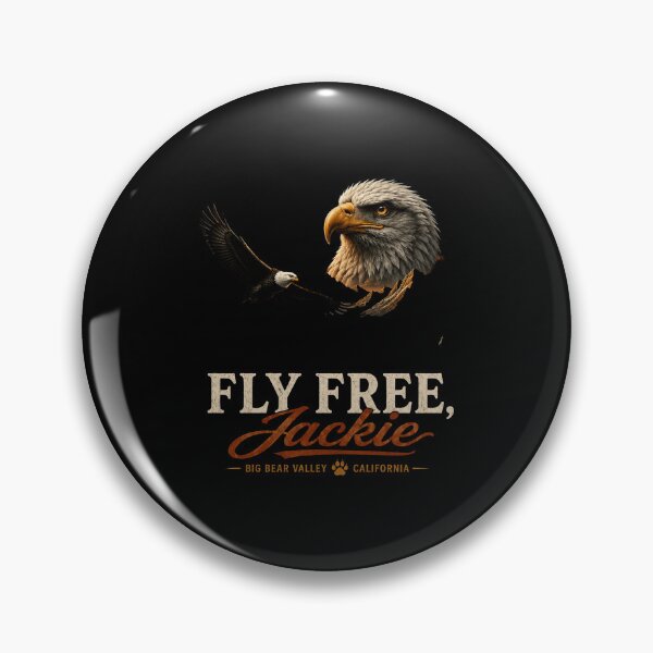 Item preview, Fly Free Jackie, Big Bear Eagle Memorial, Bald Eagle designed and sold by perkmingStudio.