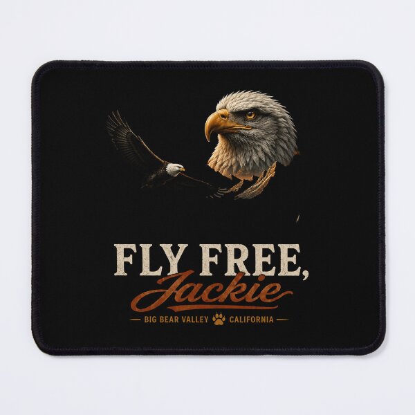 Item preview, Fly Free Jackie, Big Bear Eagle Memorial, Bald Eagle designed and sold by perkmingStudio.