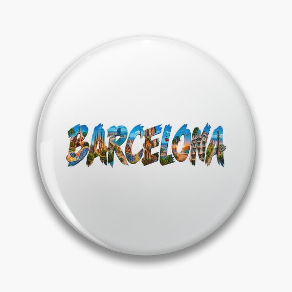 Item preview, Barcelona City Typography – Iconic Travel Collage designed and sold by YOFANTZ!.
