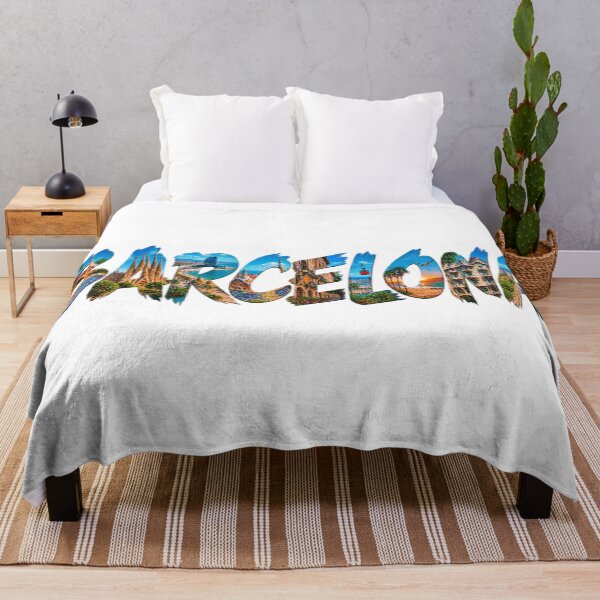 Item preview, Barcelona City Typography – Iconic Travel Collage designed and sold by YOFANTZ!.
