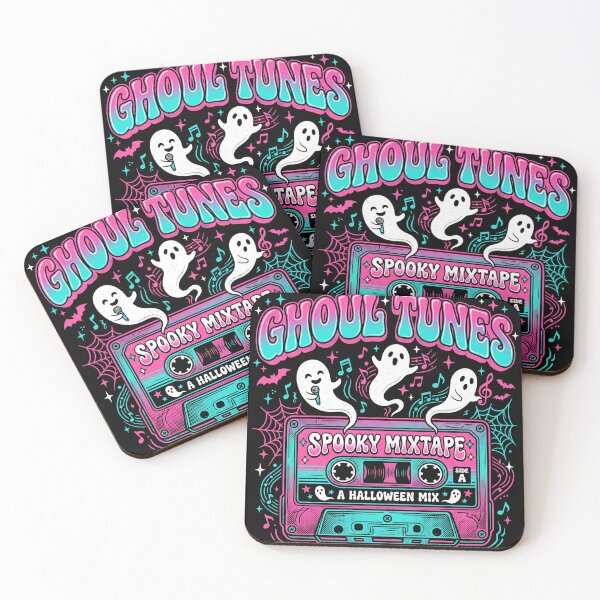Item preview, Ghoul Tunes Spooky Mixtape Retro Cassette Ghost Halloween designed and sold by TeNovaStudio.