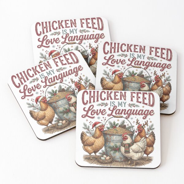 Item preview, Chicken Feed Is My Love Language Funny Chicken Farmer Christmas Holiday Humor designed and sold by raedattia.